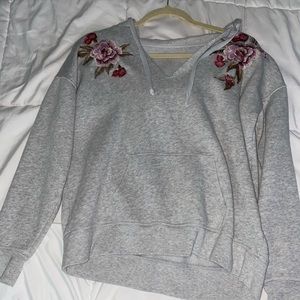 V-neck hoodie